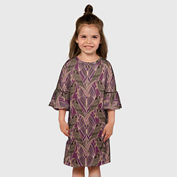 Платье клеш для девочки Сокол в стиле модерн - паттерн, цвет: 3D-принт — фото 2