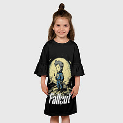 Платье клеш для девочки Fallout boy, цвет: 3D-принт — фото 2