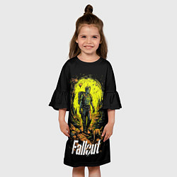 Платье клеш для девочки Fallout poster, цвет: 3D-принт — фото 2