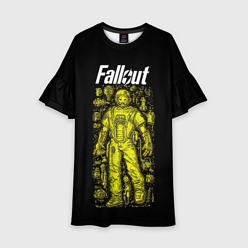 Детское платье Фалаут желтая силовая броня / 3D-принт – фото 1