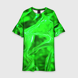 Детское платье Geometry green