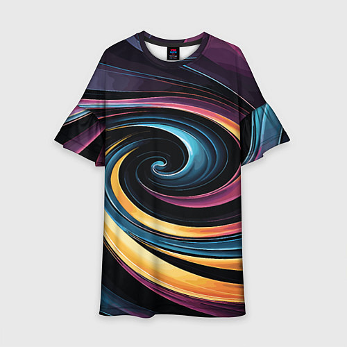 Детское платье Gradient vortex / 3D-принт – фото 1