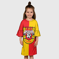 Платье клеш для девочки Арсенал Тула ФК, цвет: 3D-принт — фото 2