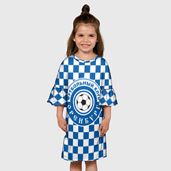 Платье клеш для девочки Футбольный клуб Оренбург, цвет: 3D-принт — фото 2