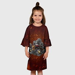 Платье клеш для девочки Apex Legends арт, цвет: 3D-принт — фото 2