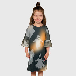 Платье клеш для девочки Ахи страхи, цвет: 3D-принт — фото 2