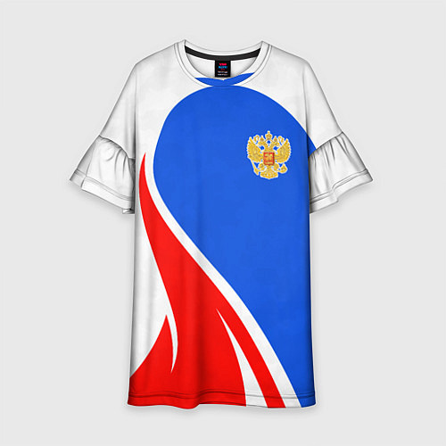 Детское платье Герб РФ - white sport / 3D-принт – фото 1