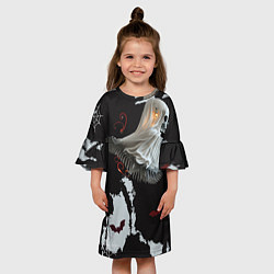 Платье клеш для девочки Ночные приключения, цвет: 3D-принт — фото 2