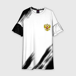 Детское платье Russia sport черно белый