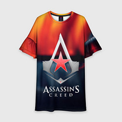 Платье клеш для девочки Assassins Creed ussr, цвет: 3D-принт