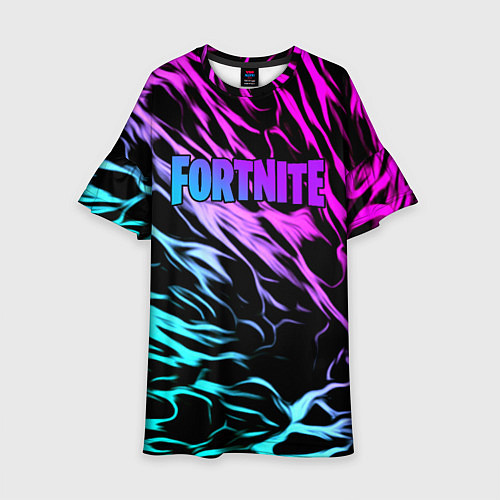 Детское платье Fortnite neon uniform / 3D-принт – фото 1