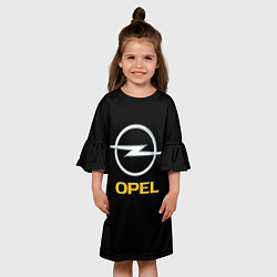 Платье клеш для девочки Opel sport car, цвет: 3D-принт — фото 2