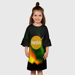 Платье клеш для девочки Nasa spacestar, цвет: 3D-принт — фото 2