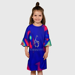 Платье клеш для девочки Обитель зла 6 Раккун сити, цвет: 3D-принт — фото 2