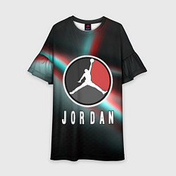 Платье клеш для девочки Nba jordan sport, цвет: 3D-принт