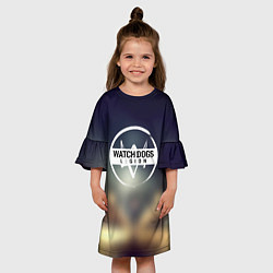 Платье клеш для девочки Watch Dogs легион, цвет: 3D-принт — фото 2