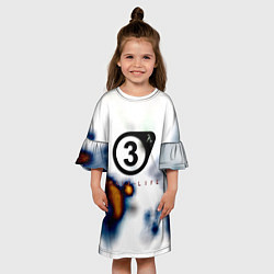 Платье клеш для девочки Half life freeman, цвет: 3D-принт — фото 2