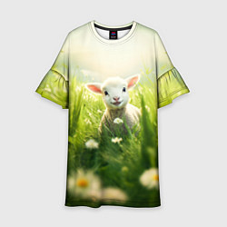 Детское платье Овечка в траве