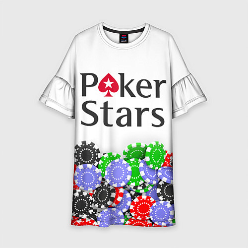 Детское платье Poker - игра для удачливых / 3D-принт – фото 1