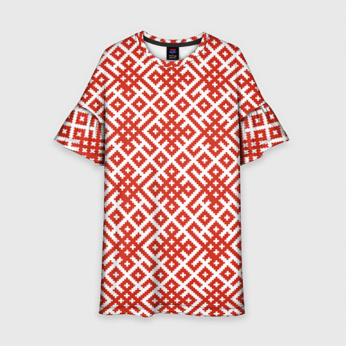 Детское платье Славянские обережные узоры / 3D-принт – фото 1