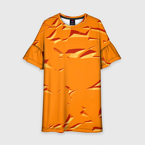 Детское платье Оранжевый мотив / 3D-принт – фото 1