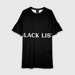 Платье клеш для девочки Черный список, цвет: 3D-принт
