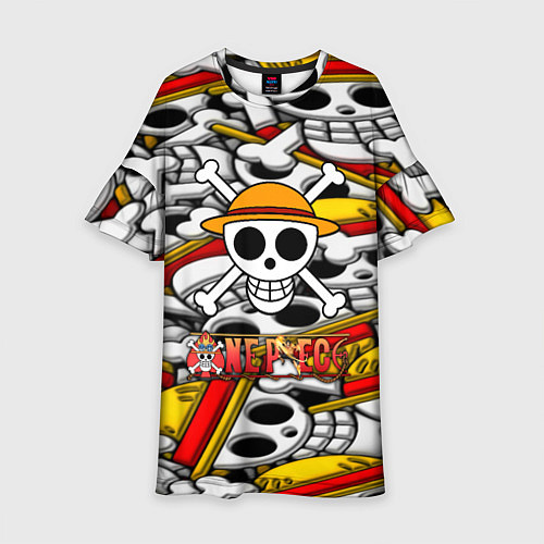 Детское платье One Piece logo pattern pirat / 3D-принт – фото 1