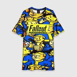 Платье клеш для девочки Fallout logo game, цвет: 3D-принт