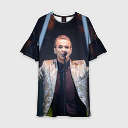 Платье клеш для девочки Depeche Mode - Dave Gahan stage memento mori, цвет: 3D-принт