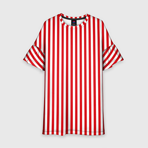 Детское платье Красная полоса / 3D-принт – фото 1