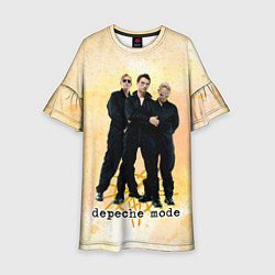 Платье клеш для девочки Depeche Mode - Universe band, цвет: 3D-принт