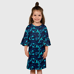 Платье клеш для девочки Голубые раки, цвет: 3D-принт — фото 2