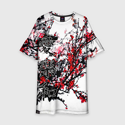 Детское платье Японский стиль иероглифы / 3D-принт – фото 1