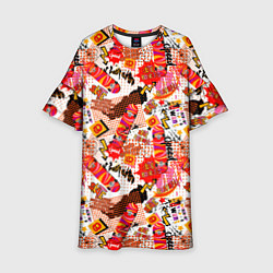 Платье клеш для девочки Skate boarding, цвет: 3D-принт