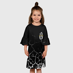 Платье клеш для девочки Фк Ювентус, цвет: 3D-принт — фото 2