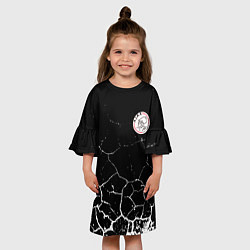 Платье клеш для девочки Фк Аякс арт, цвет: 3D-принт — фото 2