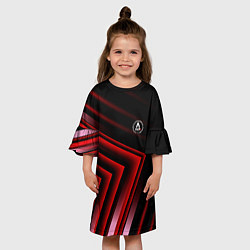 Платье клеш для девочки Mass Effect N7 special forces, цвет: 3D-принт — фото 2