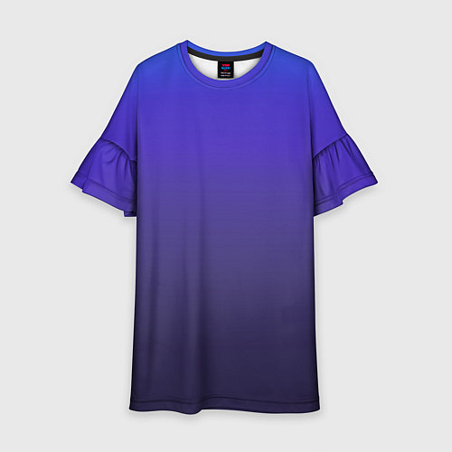 Детское платье Градиент фиолетово голубой / 3D-принт – фото 1