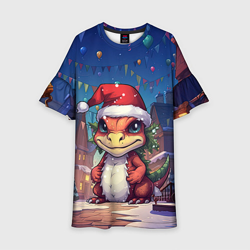 Детское платье Маленький милый дракон 2024 / 3D-принт – фото 1