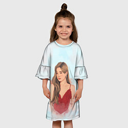 Платье клеш для девочки Дахён Твайс, цвет: 3D-принт — фото 2