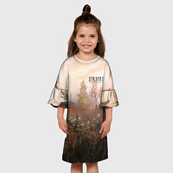 Платье клеш для девочки STALKER 2 посёлок, цвет: 3D-принт — фото 2