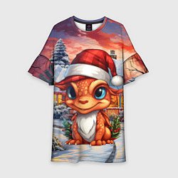 Детское платье Символ нового 2024 года маленький дракон