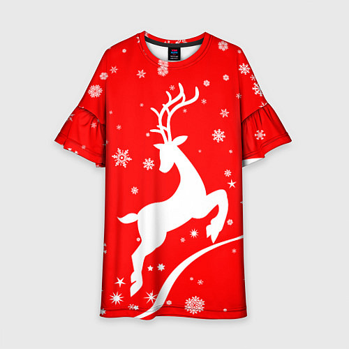 Детское платье Christmas deer / 3D-принт – фото 1