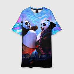 Платье клеш для девочки Кунг-фу Панда Friend, цвет: 3D-принт
