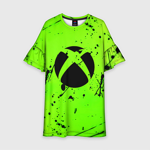 Детское платье Xbox кислотный стиль / 3D-принт – фото 1