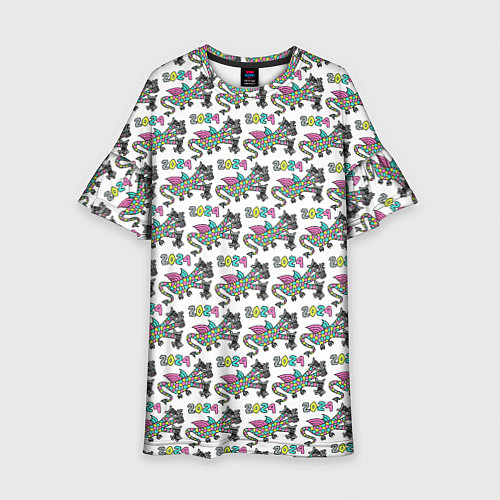 Детское платье Паттерн детский со Змеем Горынычем / 3D-принт – фото 1