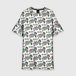 Платье клеш для девочки Паттерн детский со Змеем Горынычем, цвет: 3D-принт