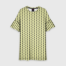 Детское платье Бледно-жёлтый полосы кружочки