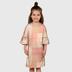 Платье клеш для девочки Полосы в цвете 2024 года, цвет: 3D-принт — фото 2