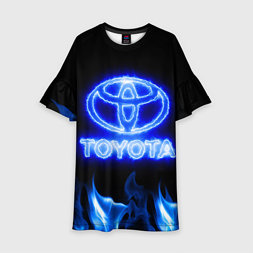 Детское платье Toyota neon fire / 3D-принт – фото 1
